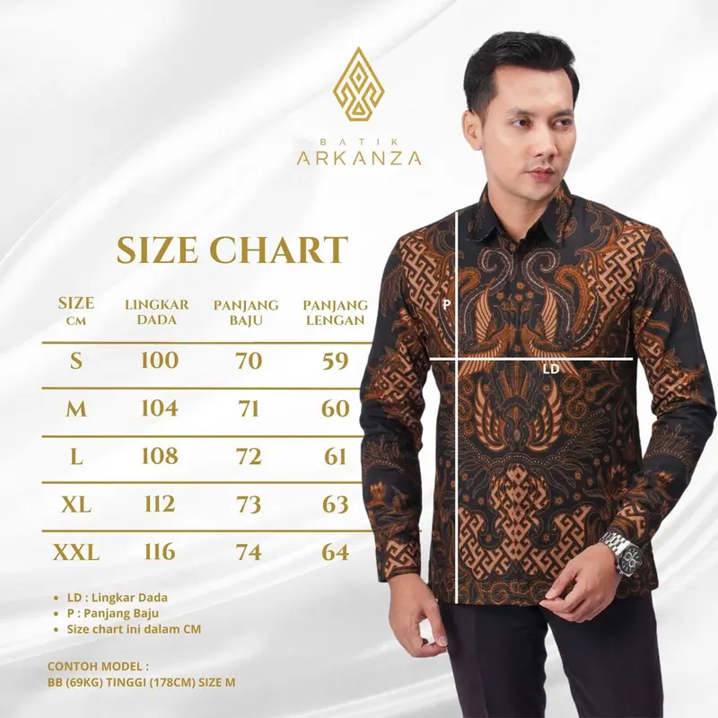 KEMEJA BATIK ARKANZA ADITYA NAGA LENGAN PANJANG DAN PENDEK Lapis Furing Slimfit Katun 4