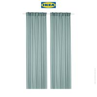 Gambar IKEA STENFRÖ Gorden Tipis 1 Pasang Toska Dengan Pita Pos 145x250cm dari IKEA Indonesia Kota Administrasi Jakarta Timur 2 Tokopedia
