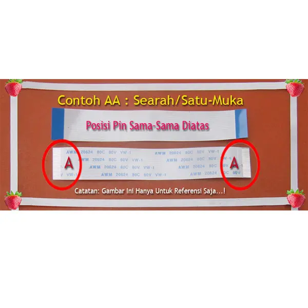Kabel Flexible FFC FPC 14 Pin Lebar 15mm Searah/Satu Muka 2