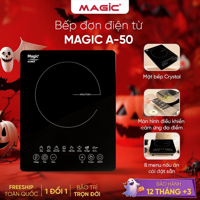 Bếp Điện Từ Magic Korea A-50, Công Suất 2000W, 8 Chức Năng Tự Động, Bảo Hành 12 Tháng