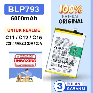 ORIGINAL Battery Baterai Batre Untuk Realme C11 C12 C15 C25 Narzo 20A Narzo 30A BLP793