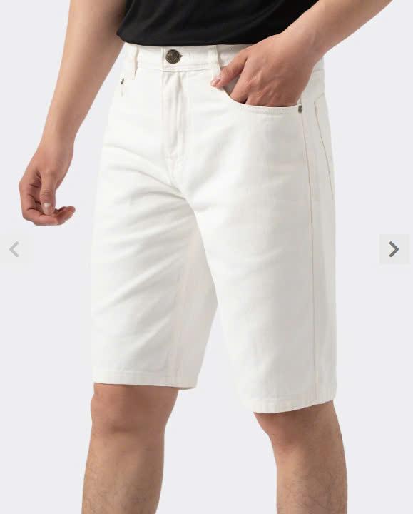 Quần Jean Ngắn Màu Trắng Co giản Mặc vào là mê