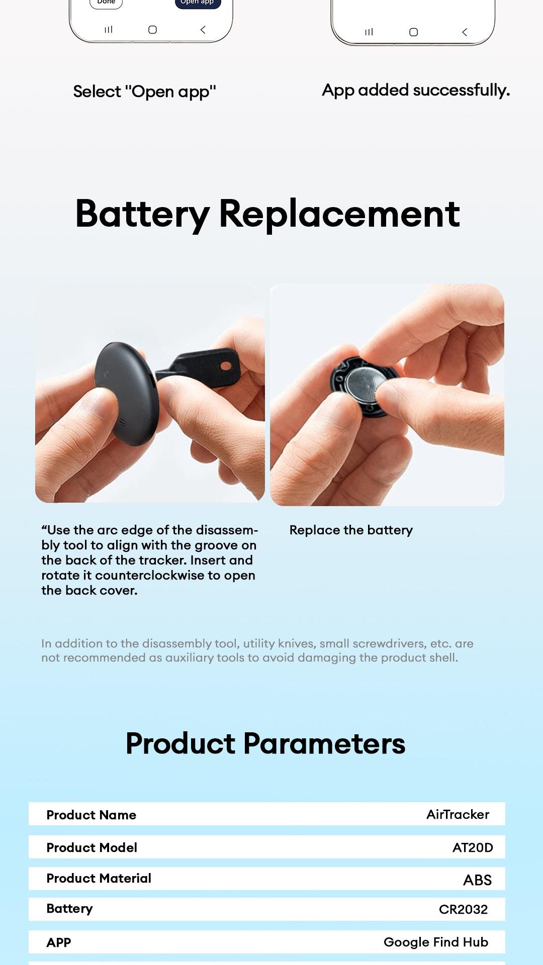 [Android Compatible] Airbot Anergy+ Tracker Tag AT20D | Black & White Product