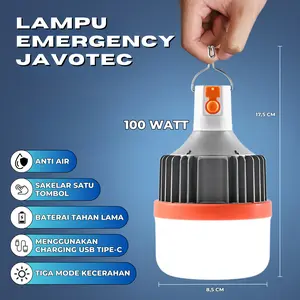 Emergency LED USB 80W/100W Lamp Magic Jumbo Tetap Nyala Lama Walau Listrik Mati Lentera malam Emergency Lampu Camping Portable Travel Light Lampu Cadangan