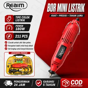Reaim Bor Mini 12V DC 15000 RPM Mini Drill Electric Engraver Grinder Gerinda Electrik Listrik Alat Ukir Kayu Alat Amplas Alat Pemotong