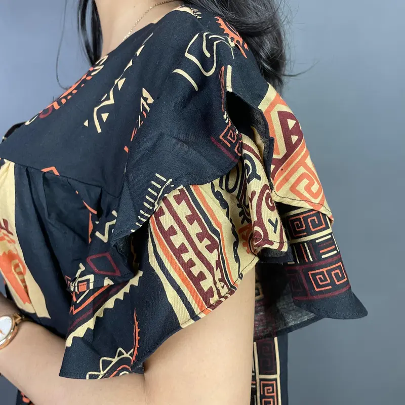 Daster Rindi Dewi Sri Dress Panjang Motif Katun Rayon Premium Wanita Busui Pendek Nyaman Midi Bumil Tidur Batik Kancing 6