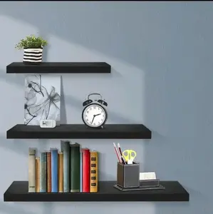 RAK AMBALAN DINDING. RAK KAYU MINIMALIS 1 SET ISI 3 PCS Penyimpanan hemat ruang kebutuhan rumah garasi krem kayu