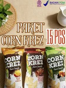 Corn Crez snackCorn Crez Rasa Hot Cheese  Rasa Jagung Bakar 10pcs+5free pcs