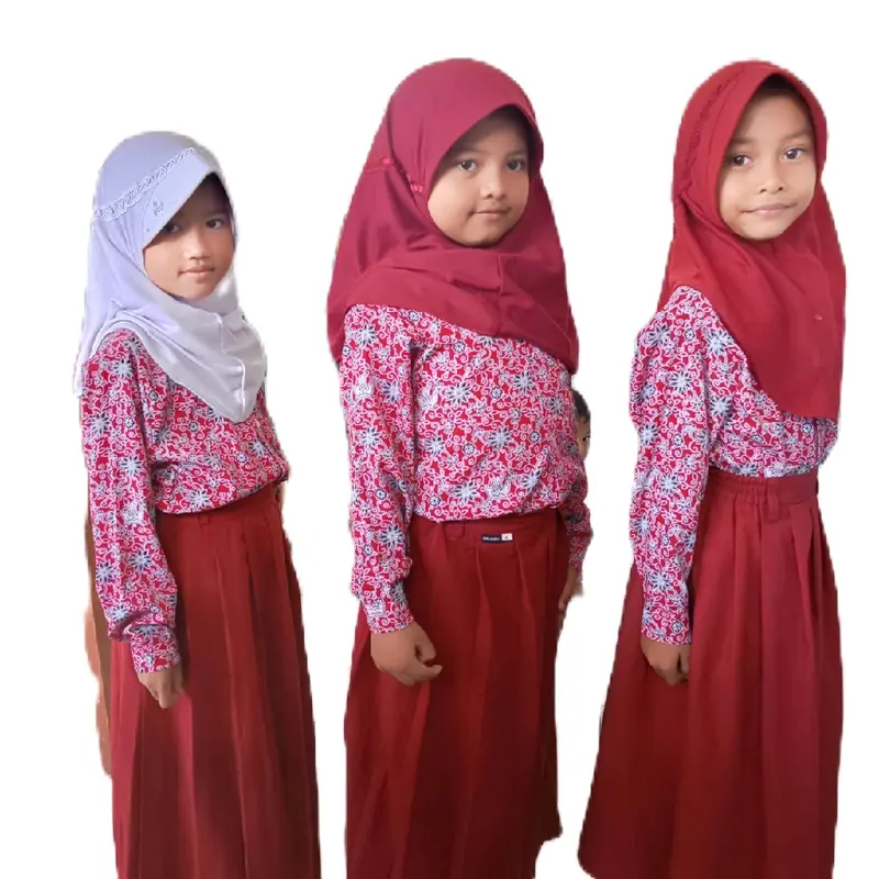 Batik Sekolah SD / Baju Batik Merah / Atasan Baju Batik Anak Sekolah 4