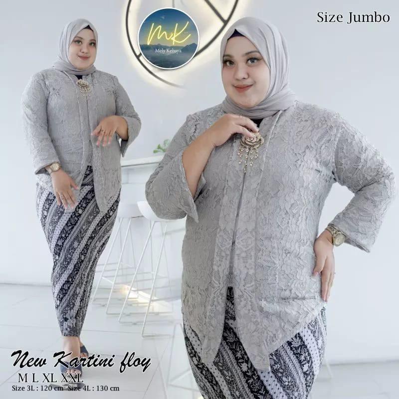 Product Introduction of Setelan Kebaya Jumbo Ld 130 Baju Kebaya kondangan Big Size Floy Brokat Lengan 7/8 6