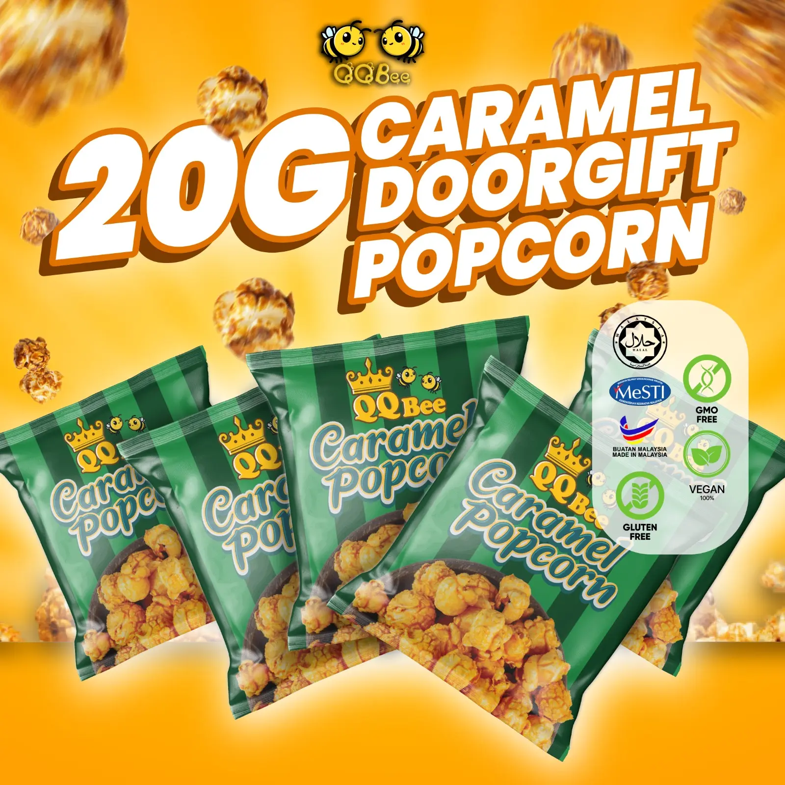 [5 Pack] Caramel Popcorn/ Turkey Mushroom Popcorn / Snek Popcorn yg digemari semua!!! Coconut Oil / Snack Food