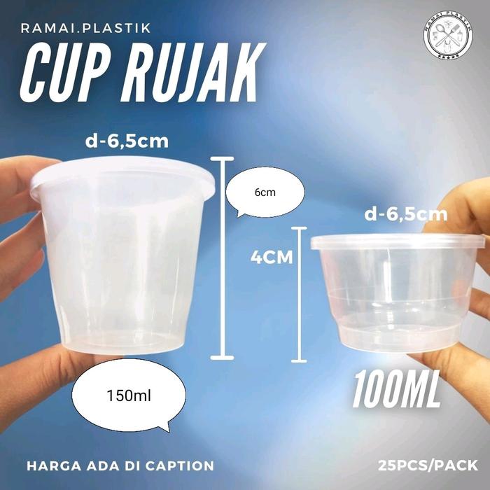Gambar Cup puding/ rujak tebal 150ml isi 25pcs dari ramai plastik Kota Surakarta Tokopedia