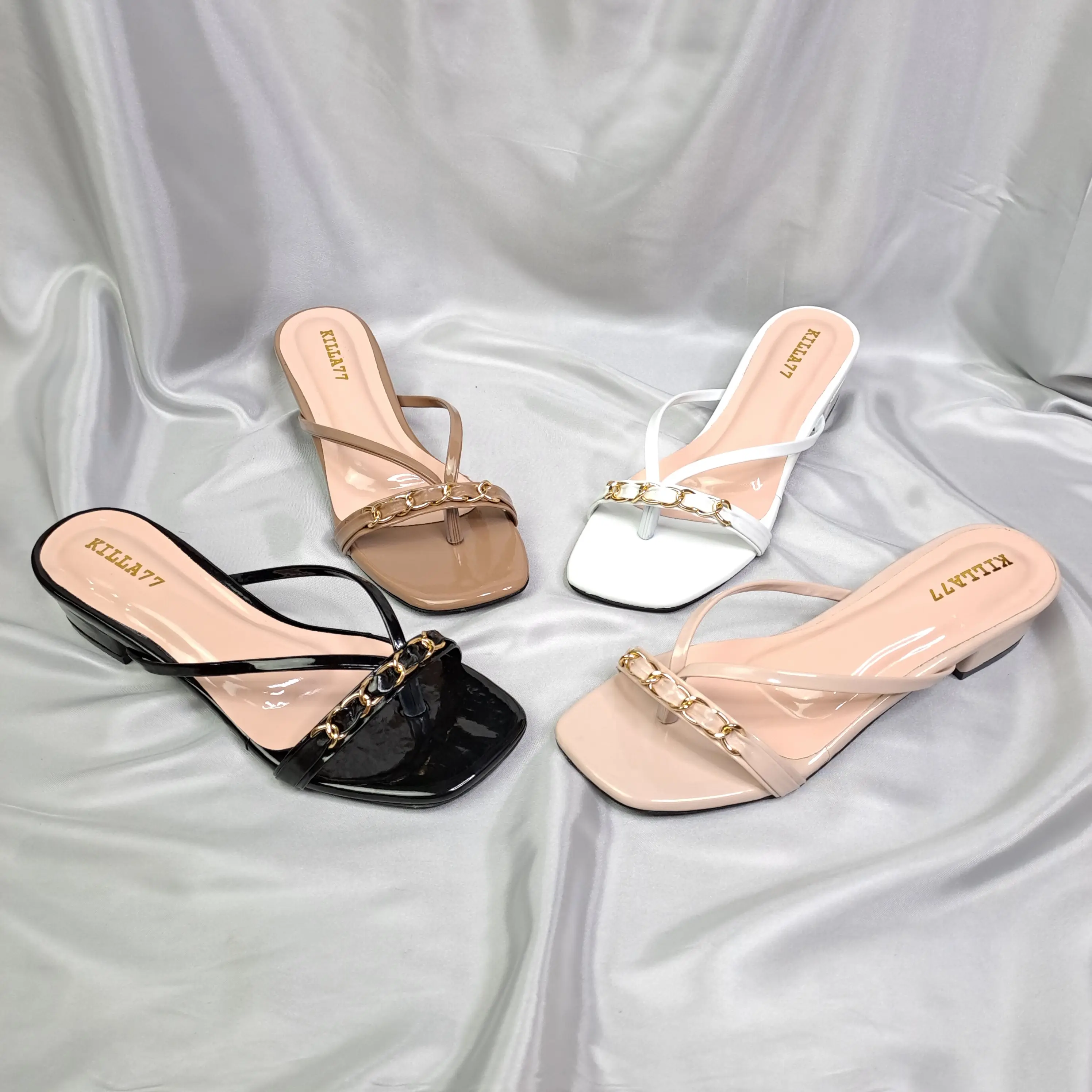 KILLA77 HEELS 3CM SANDAL HAK TAHU WANITA CASUAL KONDANGAN TERMURAH KEKINIAN BISA COD