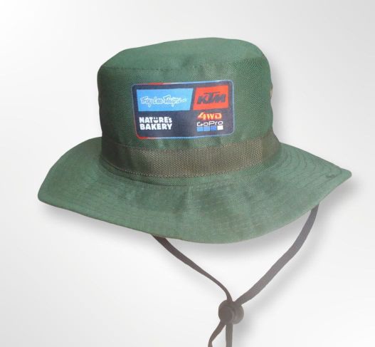 Topi Bucket Rimba Pendaki Berkebun Pilihan Warna Hitam abu Hijau cream Biru Tua