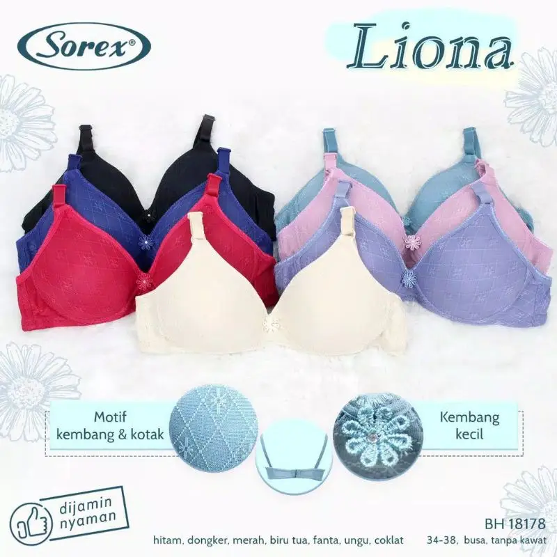 grosir bra sorex new edition 33493 busa tipis tanpa kawat 1
