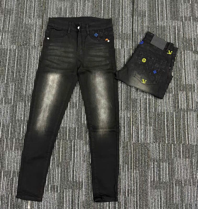 Quần jean nam wash phối thêu họa tiết thêu dành cho nam chất vải bò dày dặn co giãn thoải mái boy phố Có Túi Menswear