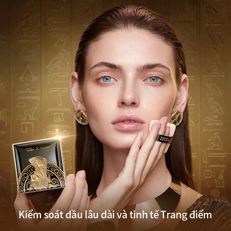 (COD)Phấn phủ trang điểm ZEESEA chống thấm nước kiềm dầu phong cách Anh Quốc bảo tàng cổ điển 8g Cosmetic Nữ Women Mỹ Phẩm 7