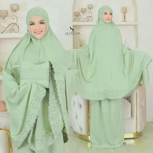 Mukena Alintan Muslim Khadijah Series Premium Sage Cantik Mewah MukenahSheila Viral Dewasa Travel