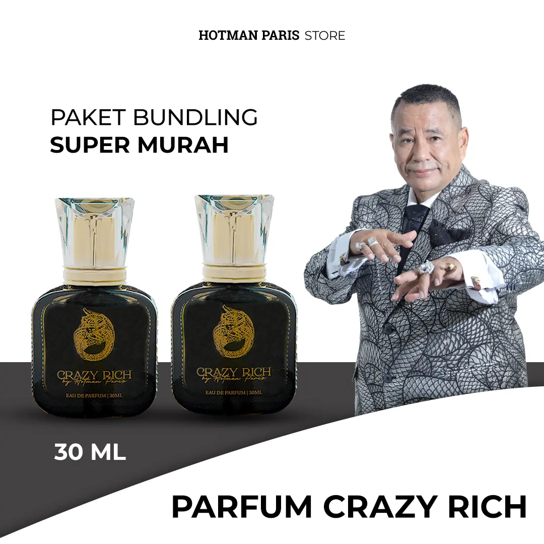 PAKET BUNDLING Parfume Crazy Rich By Hotman Paris ( For Men ) 2PCS- Travel Size 30 ML