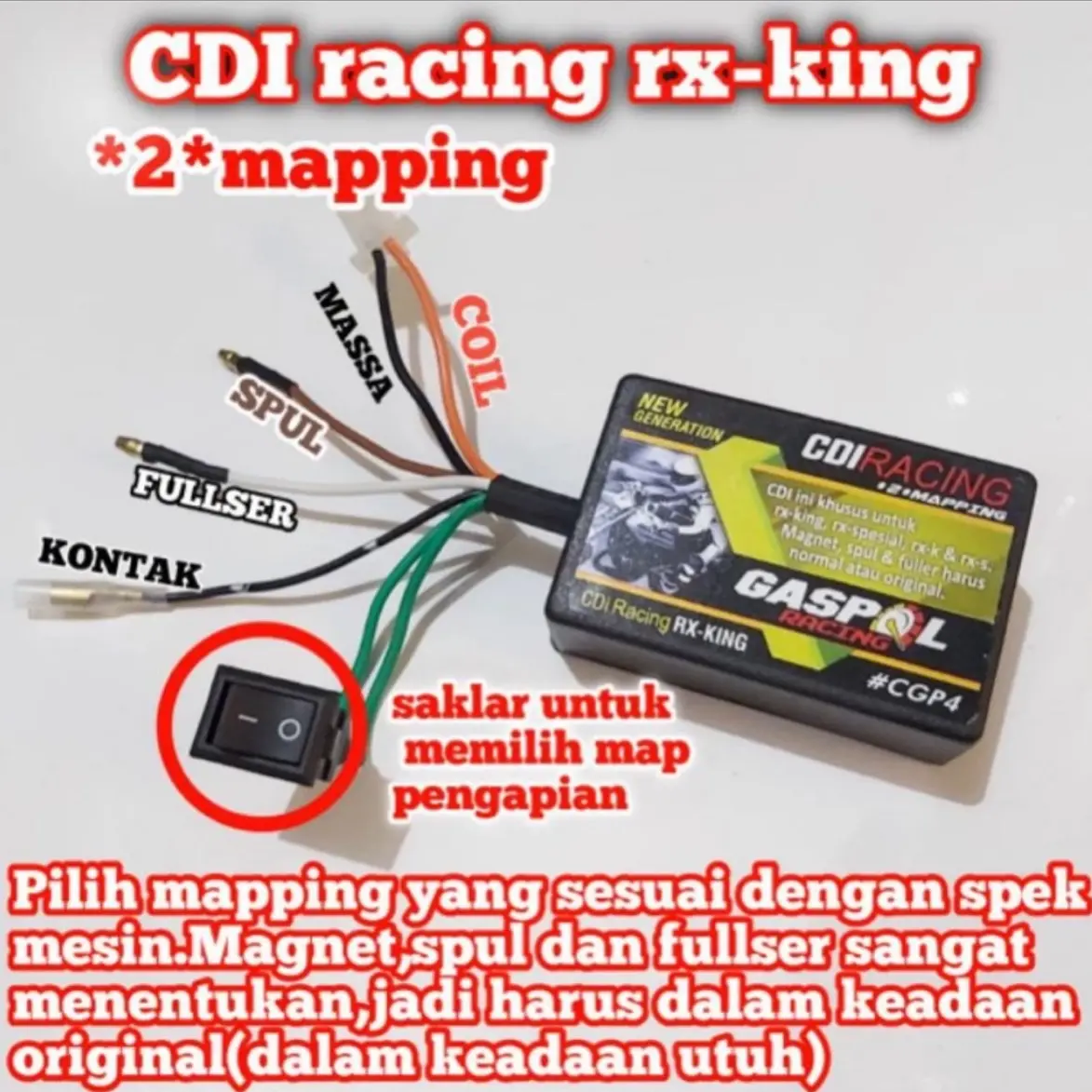 Cdi racing untuk rx king cdi non limit cdi full racing 2 map