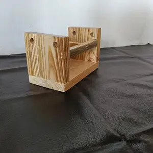 Rak Botol Minum Minyak Kayu Jati Blanda Finishing Natural Glossy Halus Mengkilap - 2 Kotak