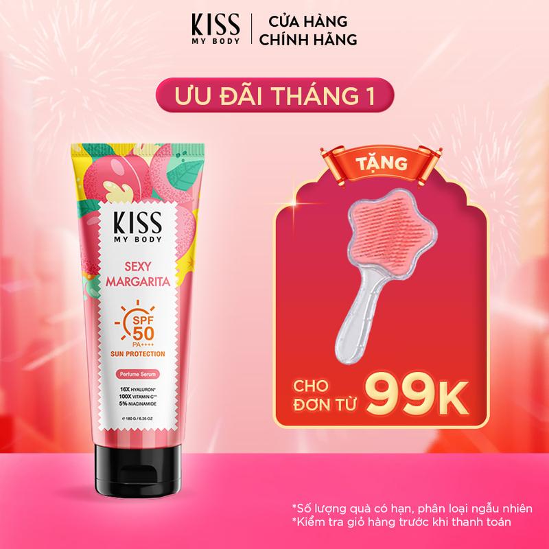 Tinh chất dưỡng da toàn thân chống nắng hương nước hoa Kiss My Body - Sexy Margarita SPF50 PA++++ 180g