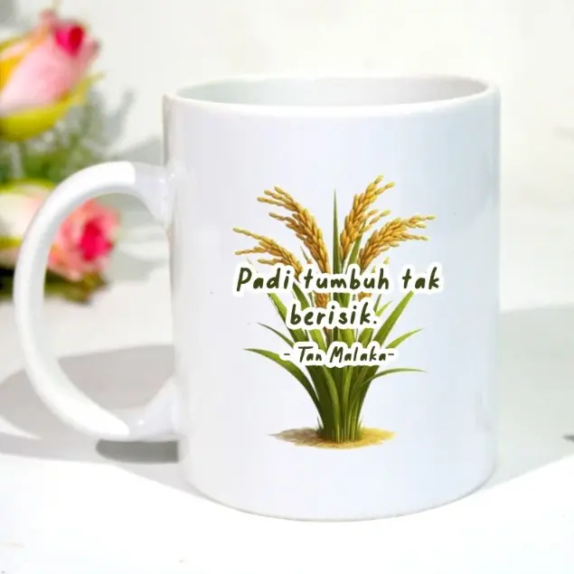 Utari Souvenir Sablon Mug Putih Full Color Custom Finishing Clear porcelain cup