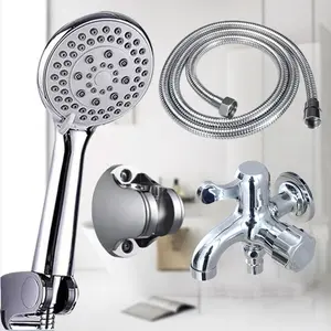 Mandi 3in1  Head  5 Mode Simple/kepala pancuran Bundle Kran Cabang Dan  Mandi Turbo Jet Hand Showerv shower set