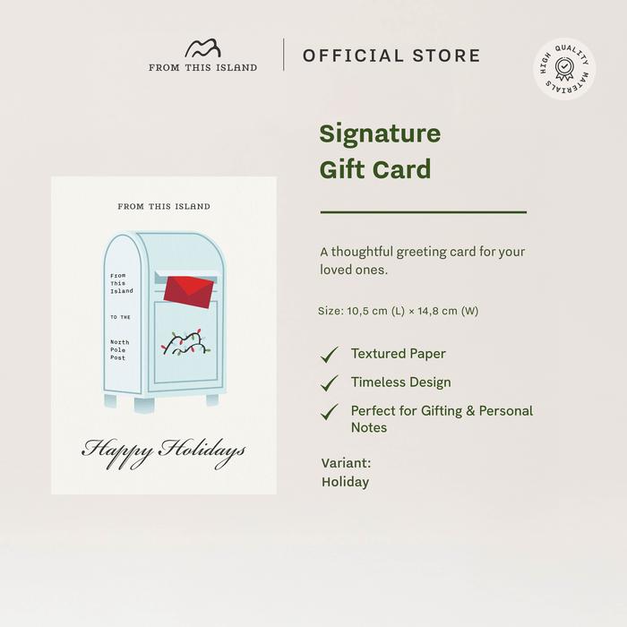 Gambar From This Island Signature Gift Card - Gift Card dari From This Island Kota Administrasi Jakarta Timur Tokopedia