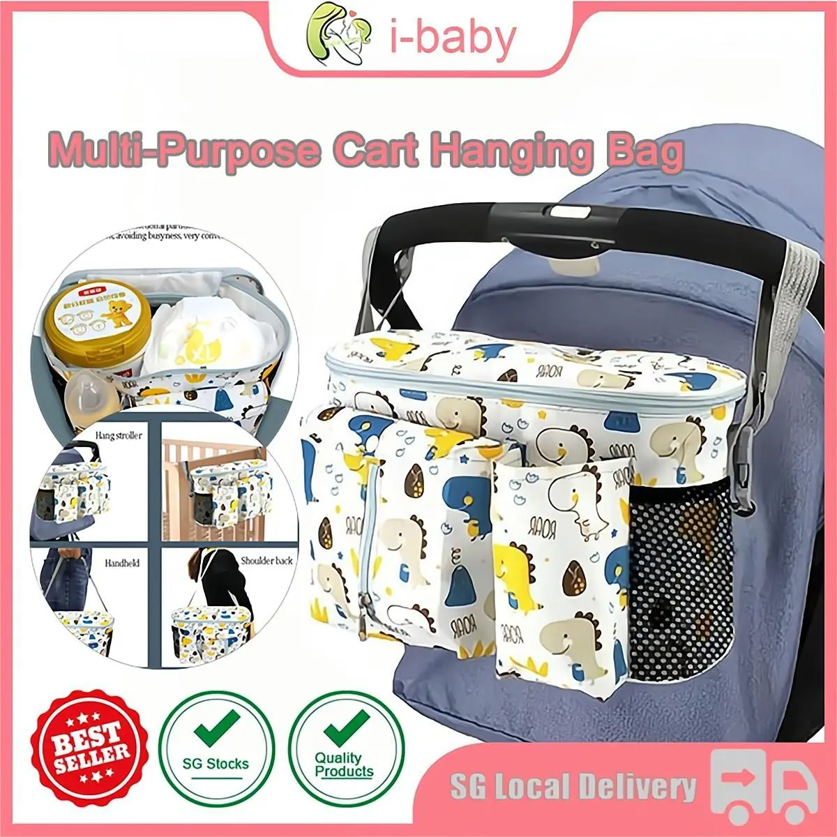 Baby Stroller Bag Multi Stroller Organizer Organiser Bag Nappy Mummy Bag | Maternity Bag for baby Baby Newborn Toddler Girls stroller  roda  3