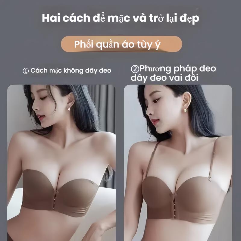 Áo Ngực Nâng Ngực, Không Dây, Dành Cho Nữ, Thiết Kế Nâng Chống Trượt, Tăng Cường Ngực Nhỏ, Vô Hình Và Hở Lưng, Áo Ngực Dính Với Khóa Trước, Áo Ngực Dính, Thoải Mái Và Hỗ Trợ, Thích Hợp Cho Mùa Hè áo  nâng  ngực áo  tàng  hình  trung  quốc áo  tàng  hình 5