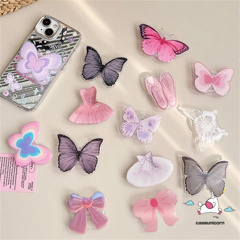 Product Introduction of Caseunicorn-Giá Đỡ Điện Thoại Có Thể Mở Rộng Thông Dụng, Gradient, Tưởng Tượng, Bướm, Phim Hoạt Hình, Dễ Thương, Mèo Lotso, Chó, Tay Cầm Hàn Quốc, Nhẫn 11