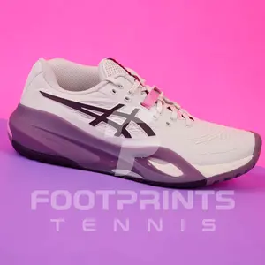 Sepatu Tenis Asics Gel Resolution X Women Soft Oat Dark Aubergine Tennis Shoes Women
