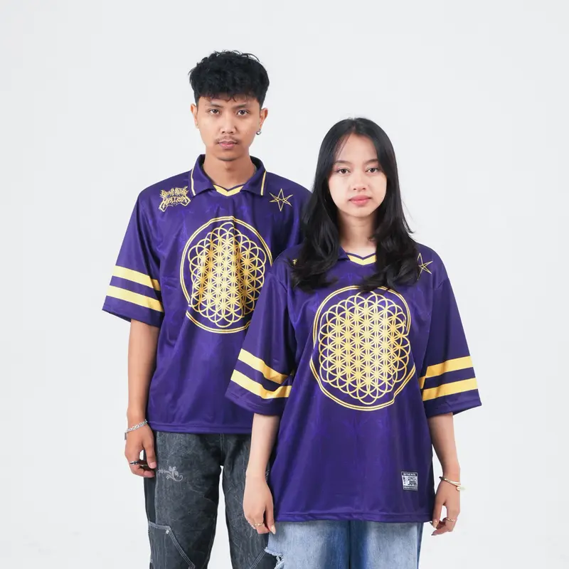 ONIKU//JERSEYBOXY//JERSEYCASUAL//STREETWEAR//OVERSIZE//BOXYFIT//RETRO//VINTAGE//MUSIK//BLOKECORE//KOREA//NFL//SPORT//BMTH PURPLE 4