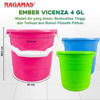 Gambar NAGAMAS Ember Air Plastik 4 GL Water Bucket Diameter 34 Cm Bahan Tebal dan Tidak Mudah Pecah EV002 dari Nagamas Official Store Kota Tangerang 1 Tokopedia