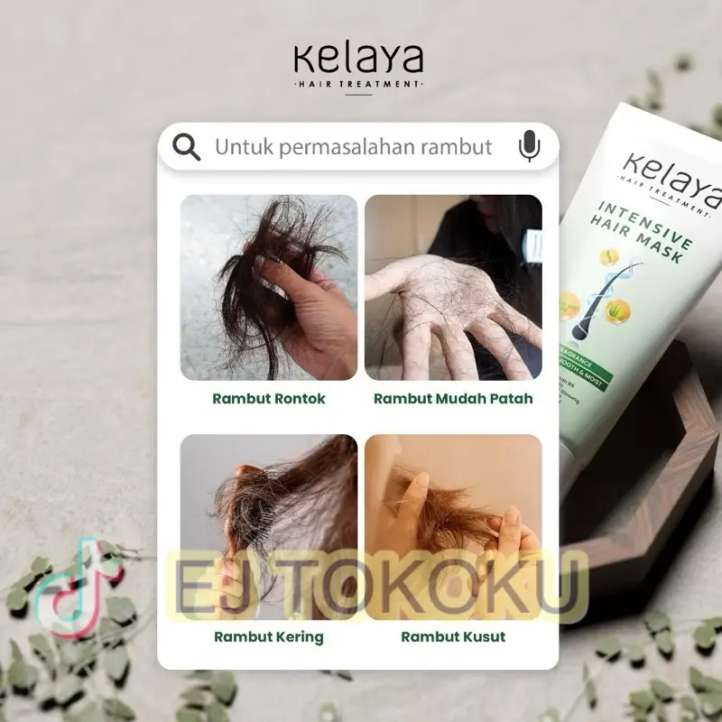 Kelaya Masker Rambut 190gr - intensive hair mask - masker rambut rontok dan kering dan mengembang Perawatan Haircare Conditioner 5