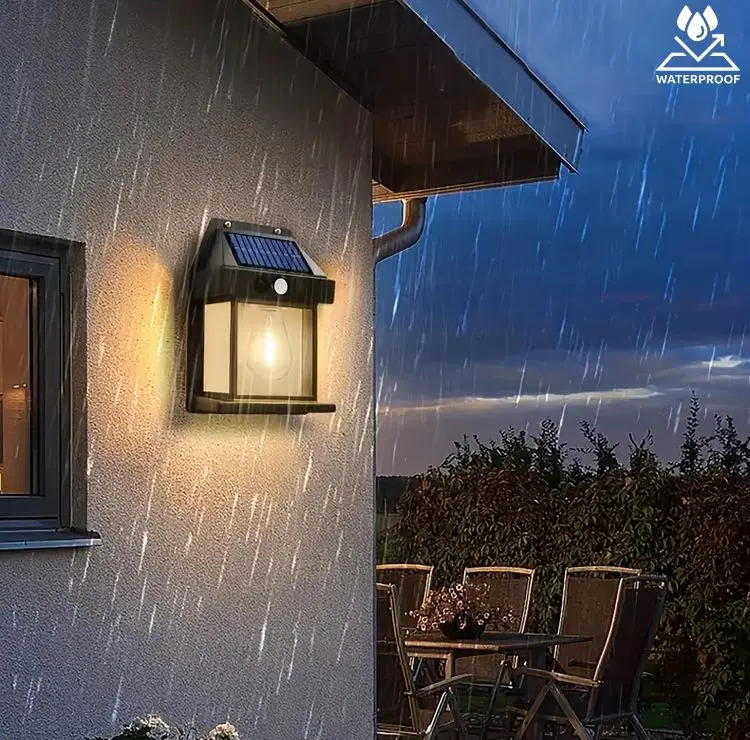 Solar Interaction Wall Lamp Lampu Dinding Lampu Hias Outdoor Taman Tenaga Surya Sensor Waterproof 6