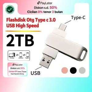 2TB 2in1 USB3.0 flash drive type c 1TB high-speed OTG USB flash drive, suitable for Android hp laptop（typec/usb） Computer Flashdisk Storage Pc Tablet memory card jkt