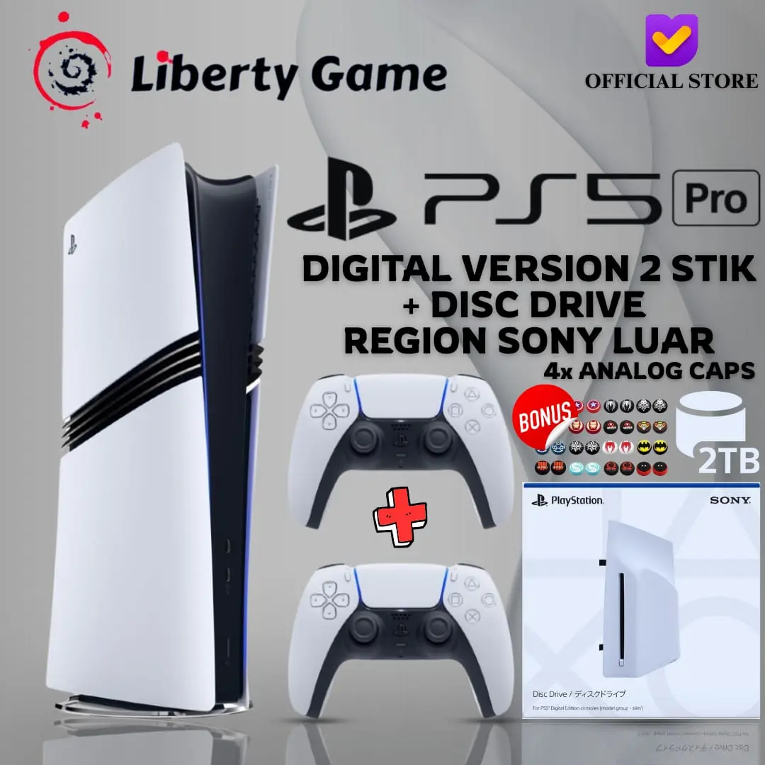 PS5 PRO Digital 2 Stik + Disc Drive