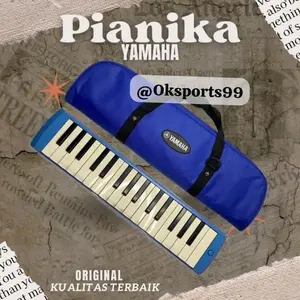Pianika Yamaha Seri P32D Biru Original 100 Persen Dengan Tombol Membersihkan & Tas Berkualitas Terbaik