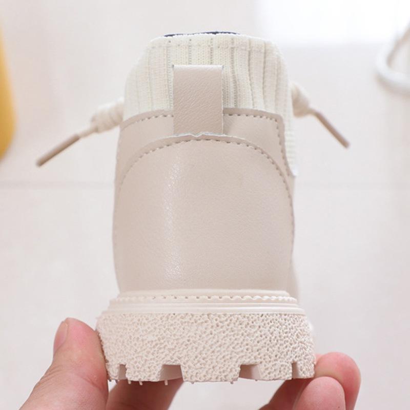 Product Introduction of Autumn and Winter Children Boots Fashion PU Leather Shoes Kids Boots waterproof Non-slip Soft Bottom Versatile Shoes 42