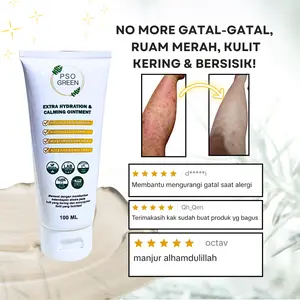 Salep Natural Psogreen 100 ML - Perawatan Kulit Gatal & Kering Karena Iritasi, Alergi, Eksim, Psoriasis, Dermatitis