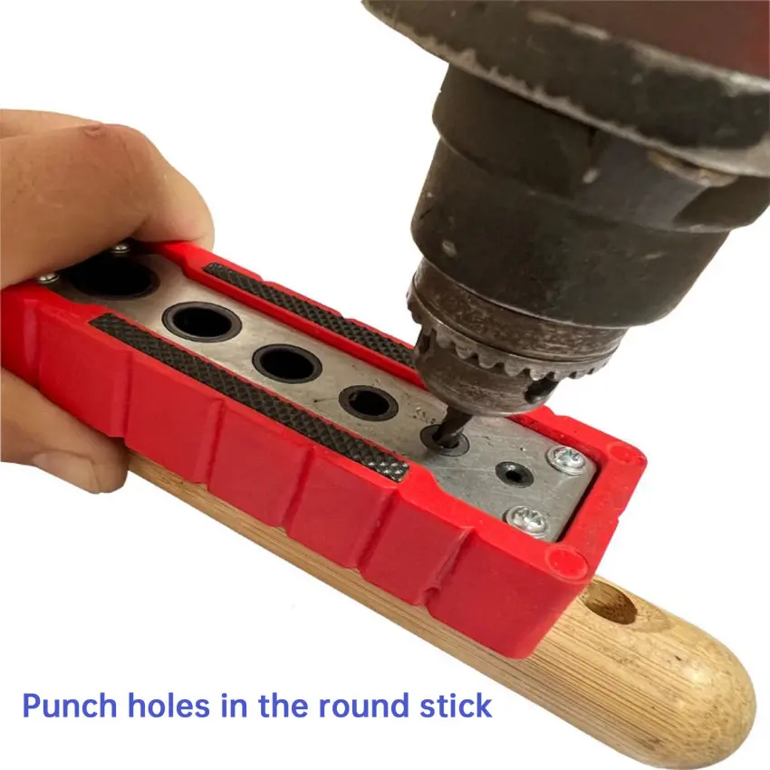Multifunctional Hole Puncher 2-12mm Drilling Guide Locator Suitable for Round Rod and Plane Right Angle Punching Holes