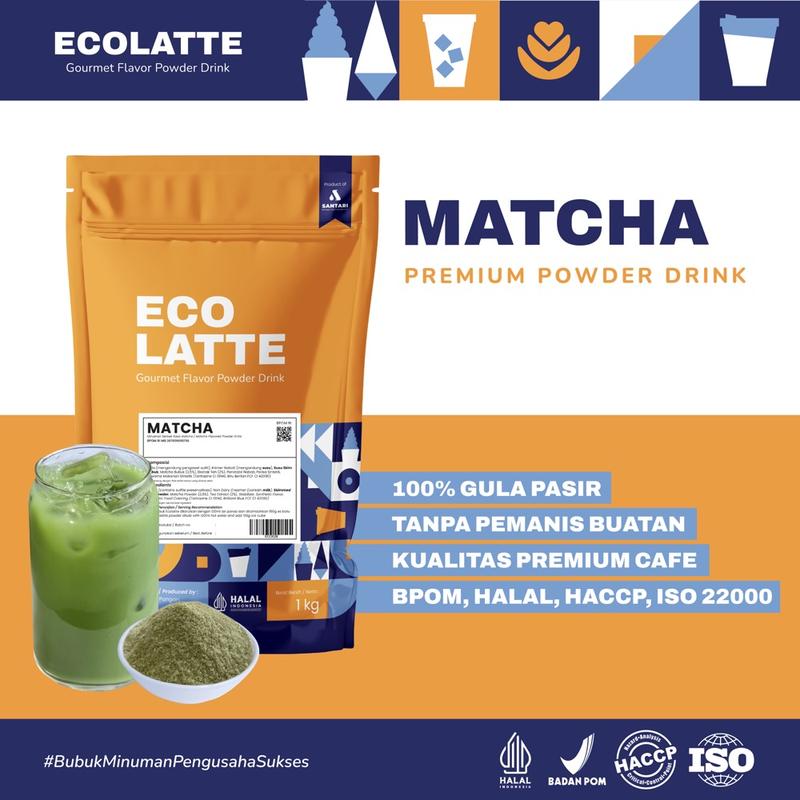 Ecolatte Matcha 1Kg Bubuk Serbuk Minuman Powder Drink Aneka Rasa - Shop ...