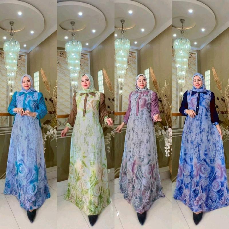 Zulfa Abaya Set Hijab Terbaru Gamis 1