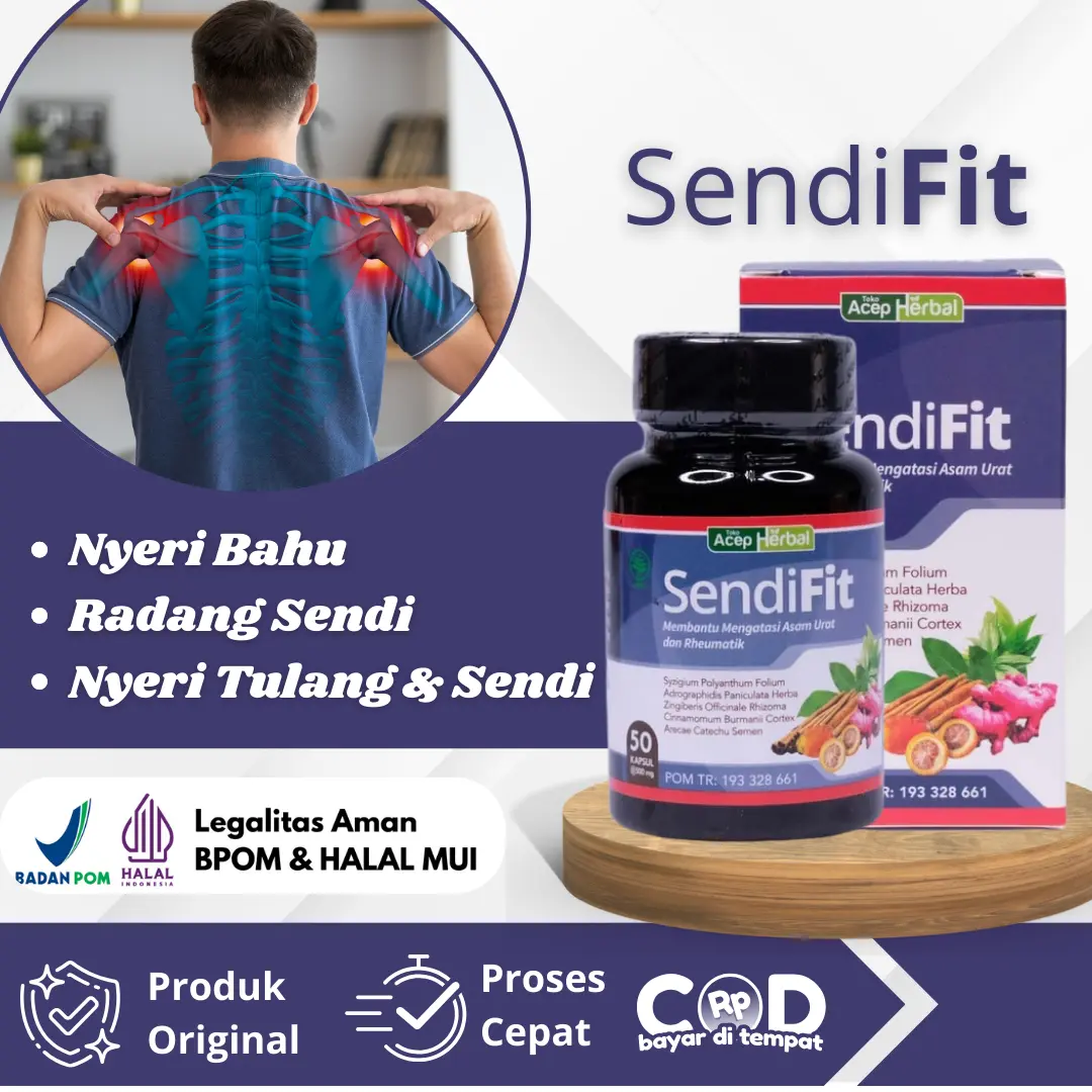 Suplemen Untuk Sakit Bahu, Radang Sendi Bahu, Frozen Shoulder, Dislokasi Tulang Bahu Bergeser, Pereda Nyeri Bahu, Cedera Bahu, Sakit Bahu Saat Angkat Barang, Saraf Terjepit Kejepit, Bahu Kaku Tidak Bisa Di Gerakan, Nyeri Bahu Dengan SendiFit Isi 50