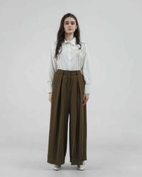 Gambar Mayoutfit Elaura Pants | Celana Twill Kulot Flare Wanita Lebaran Kondangan Office Look - Espresso, S-M dari MAYOUTFIT Kota Bandung 3 Tokopedia