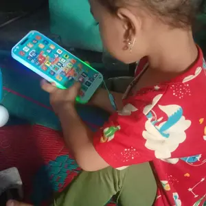 Smart Baby HP Mainan Edukasi Pendidikan Telepon Cerdas yang Sangat Populer dengan 45 Tombol Fungsi + Lampu + Konten Audio Lengkap Cocok untuk Anak Usia 1-6 Tahun untuk Bermain di Rumah Mainan Anak-anak