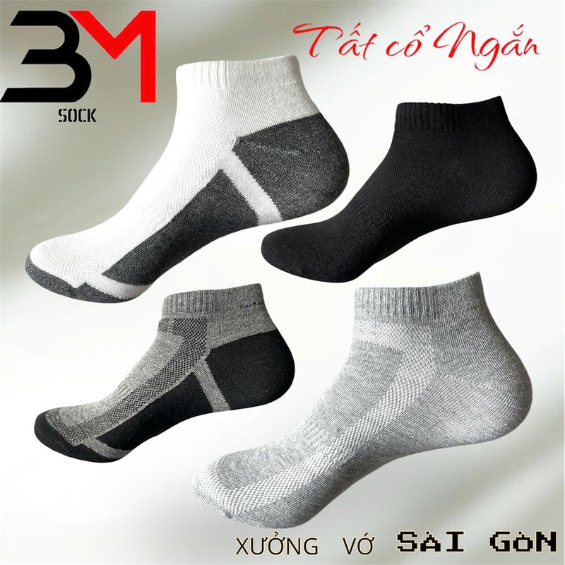 [NGẮN DÀY] Sét 10 đôi tất Nam Nữ Cổ Ngắn DÀY KHÔNG LỘ DA, Tất Dệt kim Cotton Dày dặn, vớ trắng tất nam đẹp xịn chất chống hôi chân - XUONGVOSAIGON  made vietnam