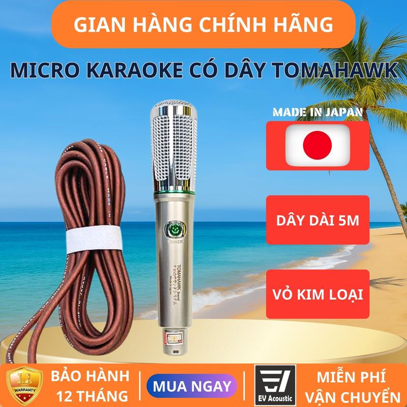 Micro Có Dây Tomahawk Bản Cao Cấp | Âm Thanh Siêu Sạch | Chuyên Karaoke, Sân Khấu | Vỏ Kim Loại Chống Nhiễu